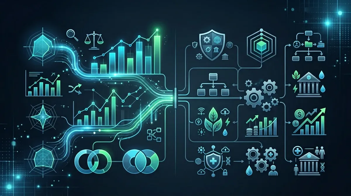 Wykresy i notatki o rodzajach ubezpieczeń na ciemnym tle